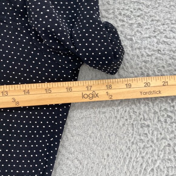 Joseph Ribkoff Dress Womens 8 Black Swiss Dot Bodice Maxi Short Sleeves Stretch - Picture 8 of 11